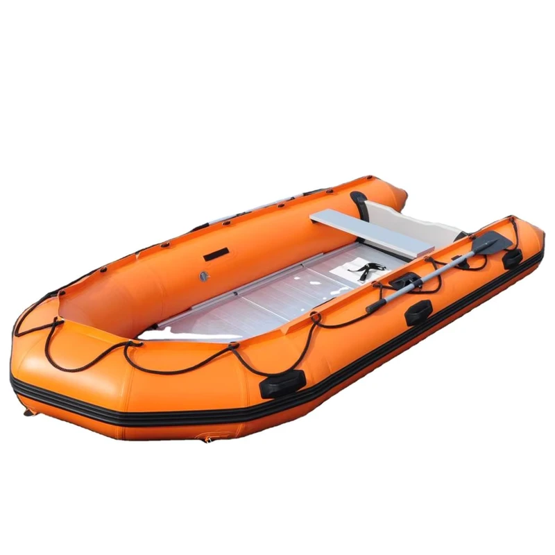 Kapal Inflatable Lipat 4,7m, Perahu Karet Hypalon PVC, Perahu Dayung