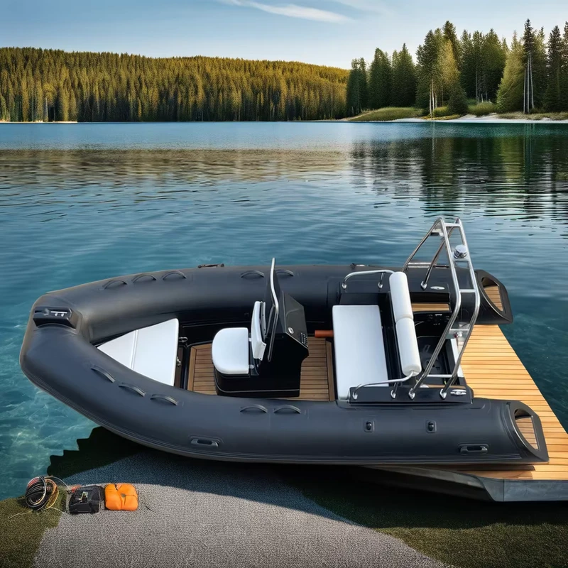 Thuyền Bơm Hơi Cứng 4.8 Mét Sport Dinghy RIB 480 Yacht Tender Recreational Barco Boat