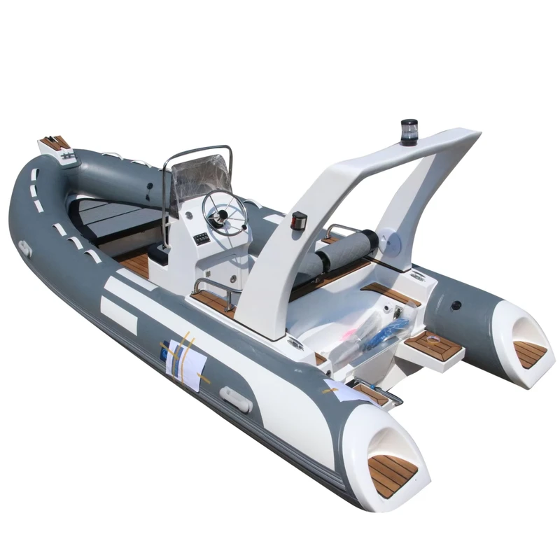 Barco Inflável Rib de Fibra de Vidro com Remo em PVC Hypalon de 4.8 m
