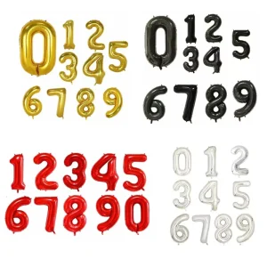 40 Inch Number Balloons 0 9 Number Inflatable Aluminium Foil Helium Happy Birthday Balloon