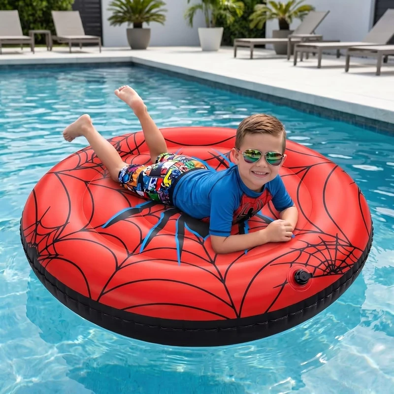 Flutuadores de Piscina Infláveis em Forma de Aranha de 40 Polegadas, Acessórios Divertidos para Natação, Essenciais para a Praia de Verão para Crianças e Adultos