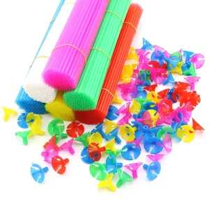 42cm Plastic Balloon Sticks Cup Party Decoration Accessories Stands Support Rods