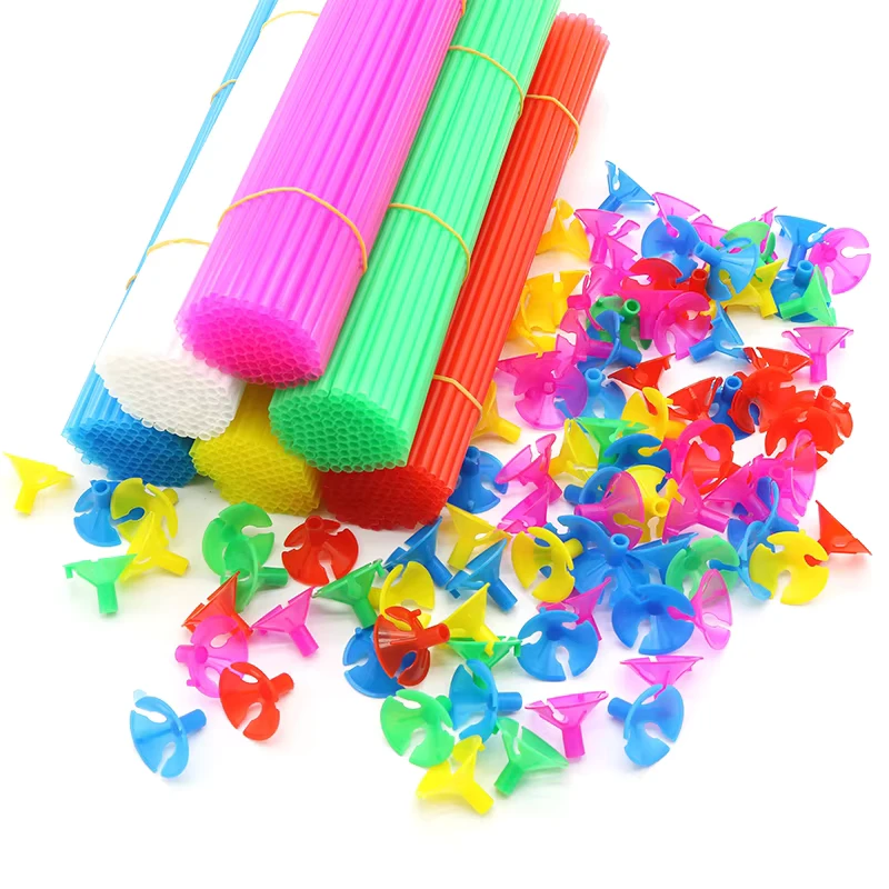 Varillas de plástico para globos de 42 cm, accesorios de decoración para fiestas, soportes