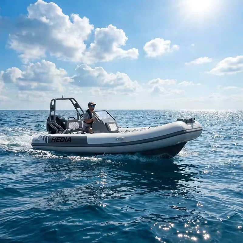 Barca RIB in Alluminio Deep-V 460 di 15 Piedi Rhib 460 Hypalon PVC Scafo in Alluminio RIB Kayak