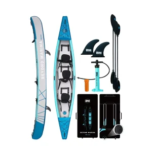 464cm Inflatable Rubber Rowing Boat Double Three Person Inflatable Canoe Fishing Boat Kayak
