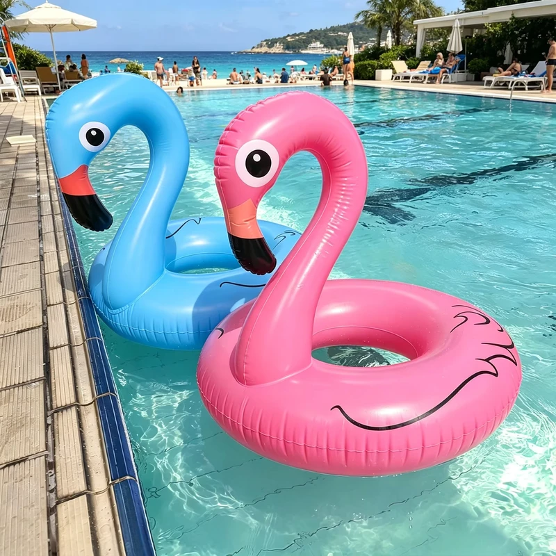 47" Aufblasbarer Flamingo Pool Float Schwimmparty Spielzeug Spaß Strand Floatie Sommer Pool Lilo Liege für Erwachsene Poolparty-Geschenk