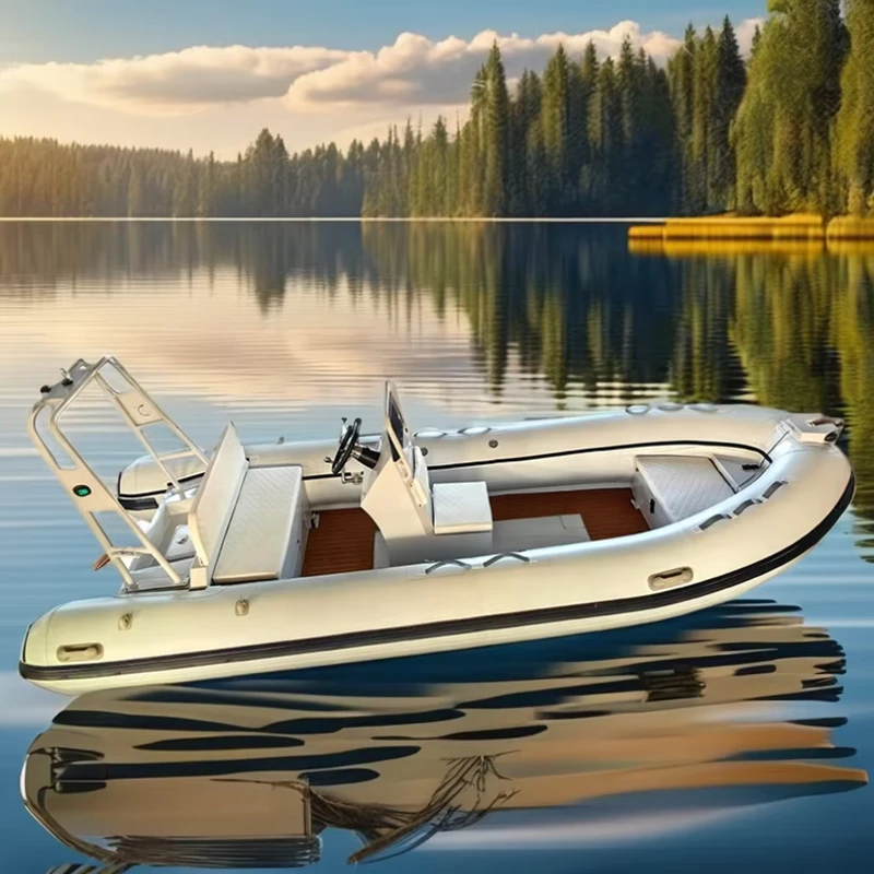 480cm Hypalon Tube Aluminum Rib Dinghy Carbon Fiber PVC Fiberglass Rowing Boat for Fishing