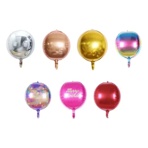 4D Ronde Folie Ballon Opblaasbaar Aluminium Milieuvriendelijk Duurzaam Bruiloft Kinderverjaardagsfeest Kerstdecoratie