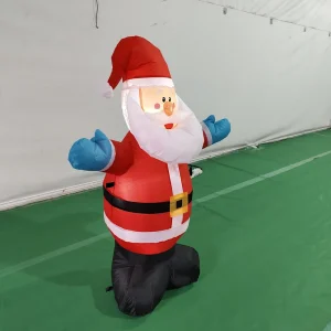 4FT クリスマスインフレータブルサンタクロース LEDライト付き庭の装飾