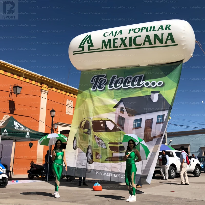 4m Aangepaste Reusachtige Cilindrische Helium Ballon Met Luchtbanner Vlotter Inflatable voor Parade Reclame Promotie