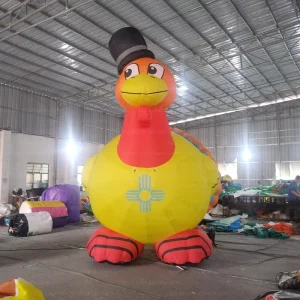 4m Giant Inflatable Cartoon Turkey Costume Giant Turkey Inflatable Model with Led Light