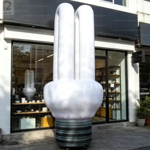 4m Giant Inflatable LED Light Up Light Bulb Custom Logo Fluorescent Bulb Model Large Lamp for Store Exhibition Event