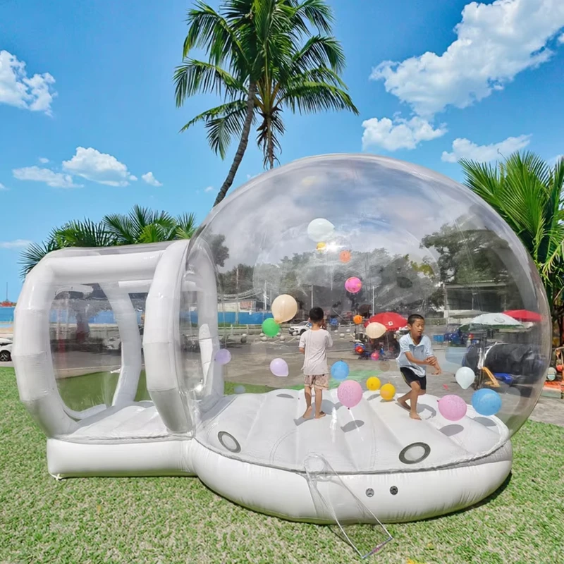 4m Inflatable Dome Tent Bubble House Clear Balloon Bounce Transparent LED Light Bouncy