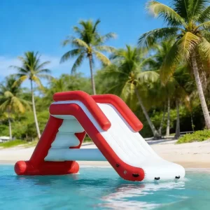 4×2.4×1.8 Meter 2-in-1 Climbing and Water Sliding Mini Inflatable Pool Slide for Sea Lakes