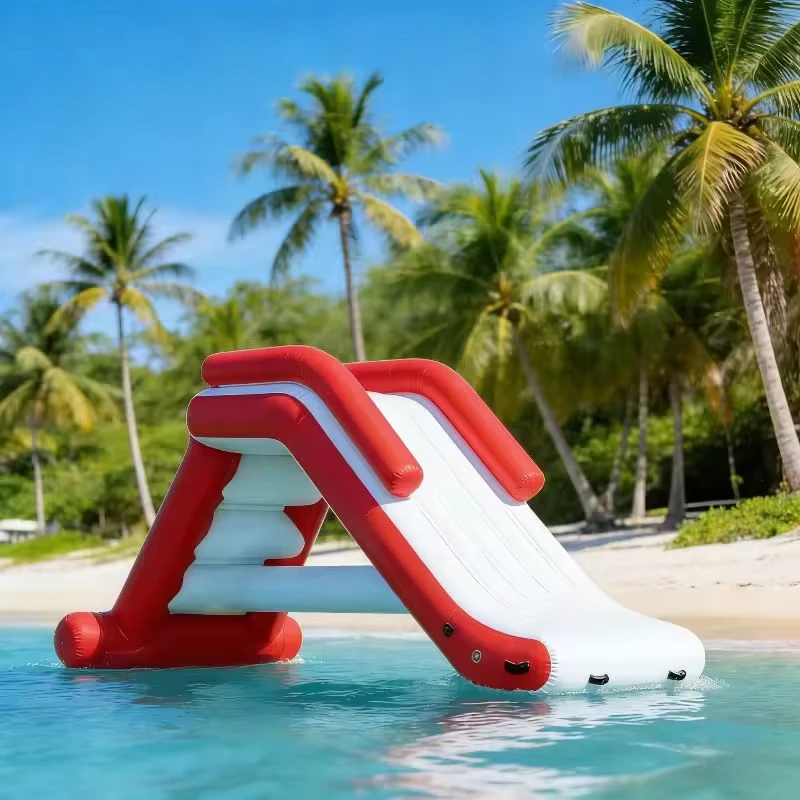4x2,4x1,8 Meter 2-in-1 Kletter- und Wasserrutsche Mini Aufblasbare Poolrutsche für Meer und Seen