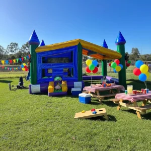 5-1 Wet Titanium Dual Lane Combo Bounce House Inflatable Jumping Castle Bouncy House Dry Combo for Party Business