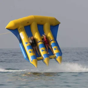 5 10 Passenger Inflatable PVC Fly Fish Towable Banana Boat Tube for Commercial Water Sports