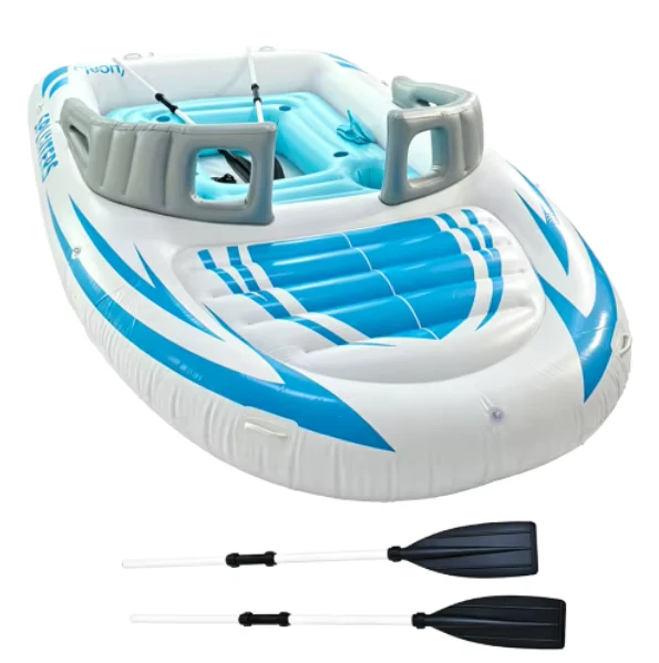 Île flottante gonflable pour 5 à 10 personnes, radeau flottant en PVC robuste pour lac, piscine, fête à la plage