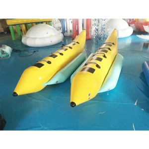 Perahu Pisang PVC Inflatable untuk 5-10 Orang dengan Pompa untuk Permainan Air yang Ditarik dan Kapasitas 100-500kg