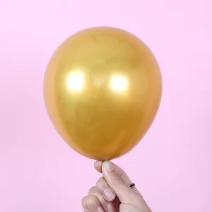 Globos de Látex Cromados de Color Dorado de 5 Pulgadas Tamaño Mini