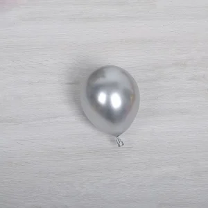 Balon Lateks Chrome Warna Perak 5 Inci