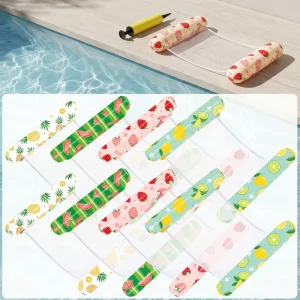 Pacote de 5 Flutuadores Infláveis para Adultos 4 em 1 Rede de Água para Piscina e Praia