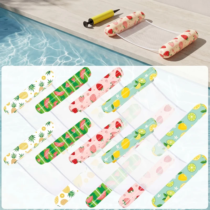 5 Paket Pelampung Kolam Inflatable Dewasa 4 dalam 1 Hammock Air Jala untuk Kolam Renang Pantai