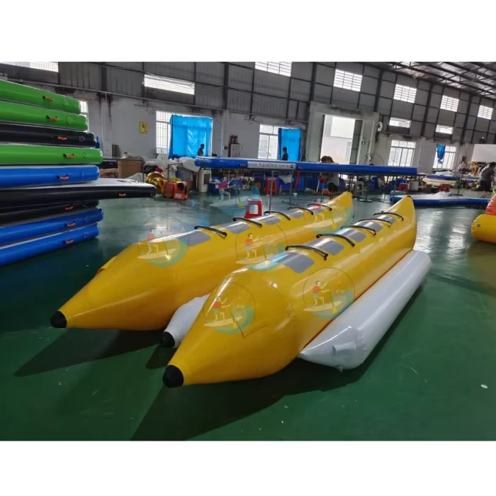 เรือยางกล้วยขนาด 5 ที่นั่ง แบบทนทาน สำหรับกีฬาทางน้ำในทะเลสาบและมหาสมุทร พร้อมที่นั่ง EVA และการเชื่อมต่อด่วน