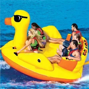 5 Riders Adults Kids Water Towable Boats Inflatable Giant Floating Couch Water Sofa Water Ski Tubes Duck Boat