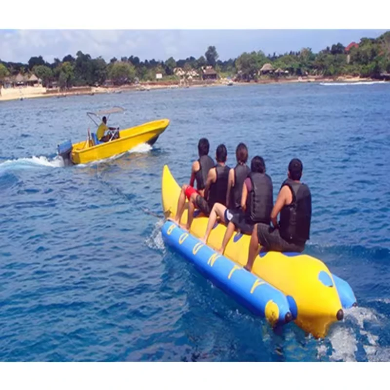 5 Seaters PVC Inflatable Banana Boat Commercial Flying Fish for Water Games