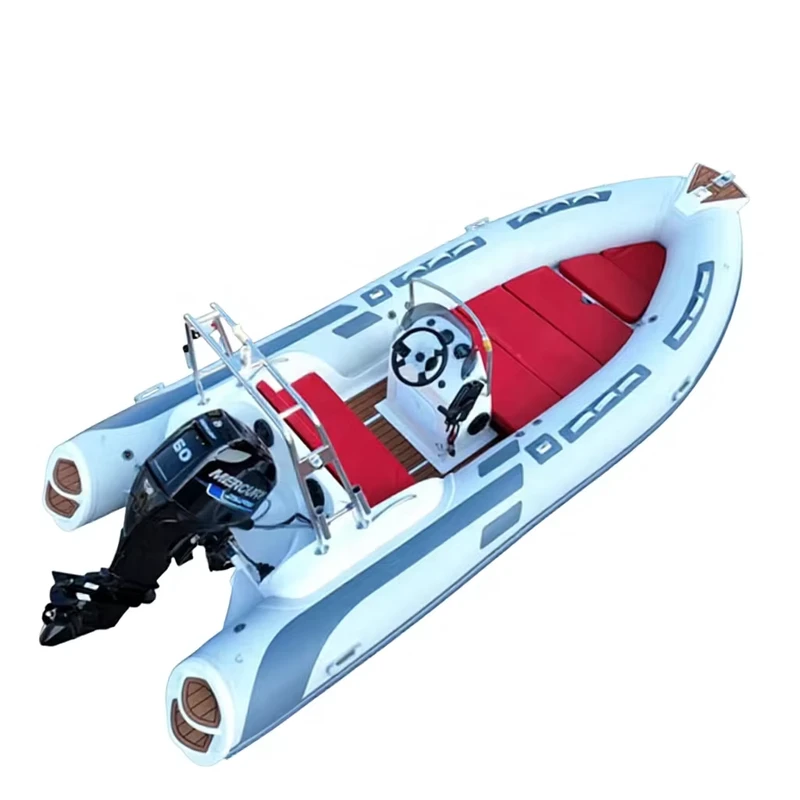 Thuyền thể thao nước 5.2m 17 Foot Vỏ Fiberglass Thuyền bơm hơi Túi khí cứng để bán