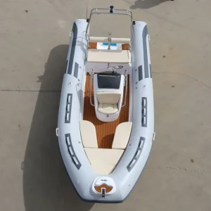 5.2m Hypalon PVC Inflatable Rigid 520 Cabin Deep V Fishing Fiberglass Marine Boat with Motor