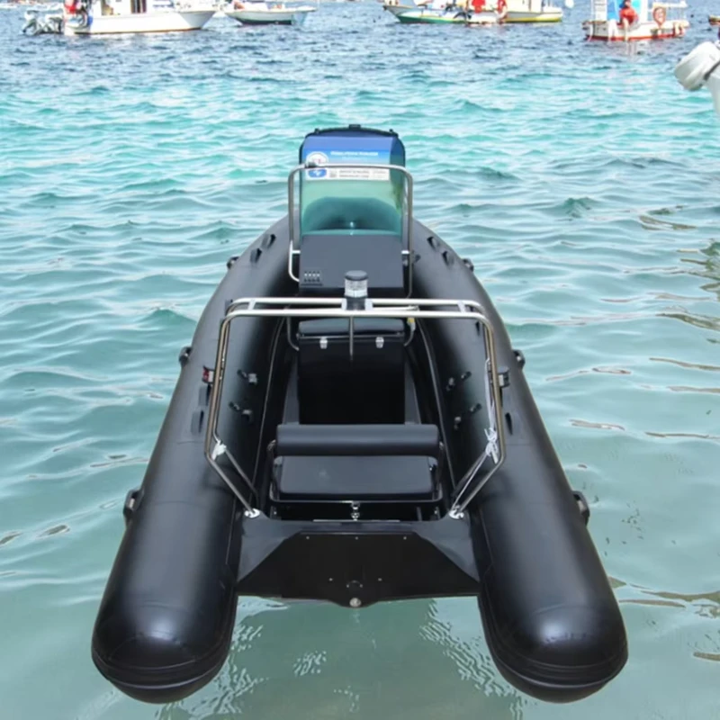 เรือยางไฟเบอร์กลาสพองได้ ขนาด 5.2 เมตร วัสดุ PVC/Hypalon