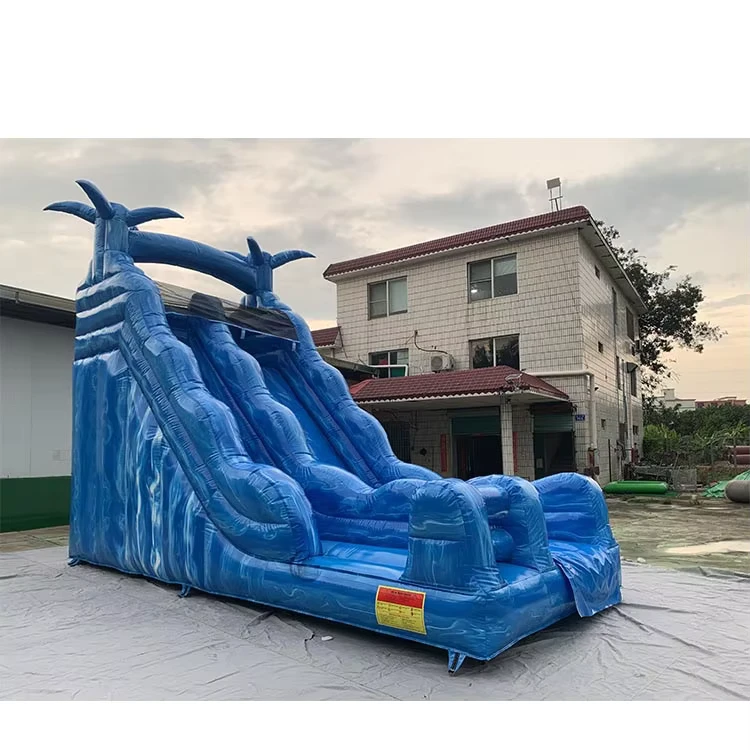 5.2mH インフレータブルウォータースライド プール用 大型インフレータブルウォータースライド 大人と子供向け 屋外用PVCインフレータブルスライド