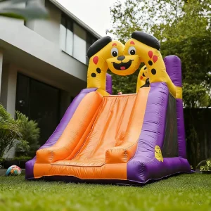 Castelo Inflável para Cães Bouncer de 5,8*4*3,5mH com Escorrega, Certificação CE ou Americana Europeia para Diversão ao Ar Livre