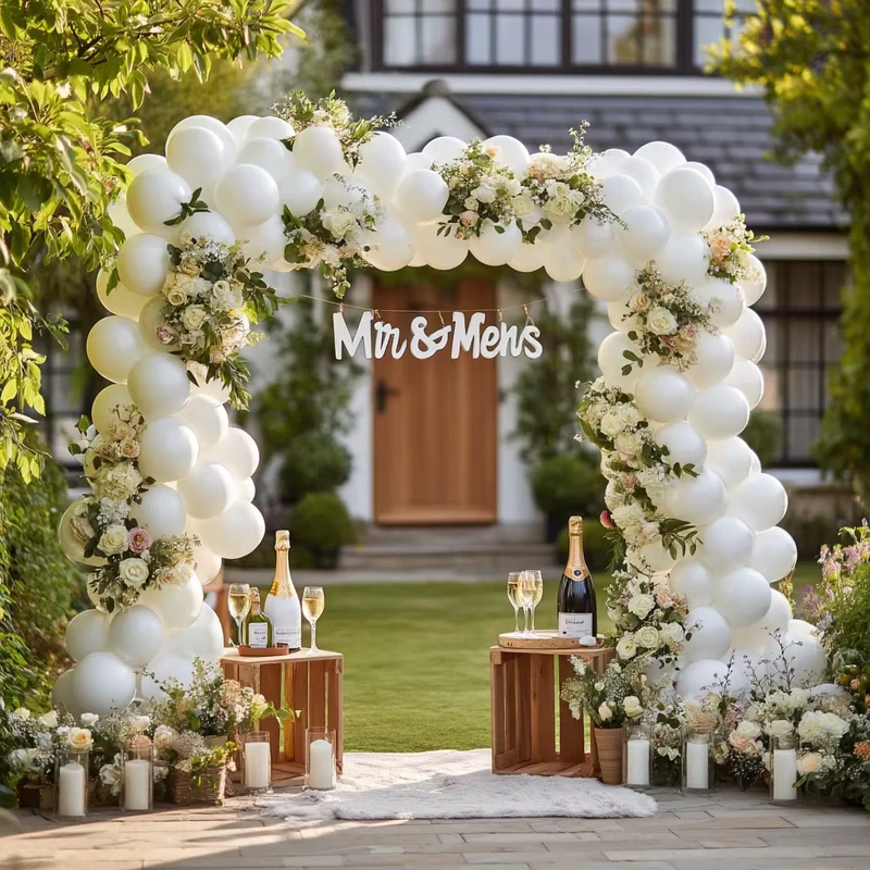 Set Balon Lateks Bulat Mengkilap 12 Inci Putih untuk Dekorasi Pesta Pernikahan Ulang Tahun Baby Shower Tahun Baru