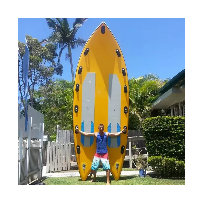 SUP Mega Team Gonfiabile Personalizzato per 4 Persone, Dimensioni 500x150x20cm, Tavola da Surf Gonfiabile Stand Up Paddle Board