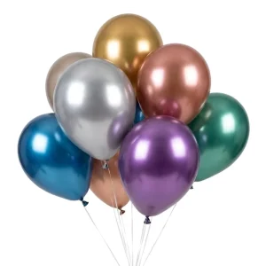 50pcs 12″ Multi Chrome Metallic Color Party Supplies Decoration Happy Birthday Wedding Christmas Halloween Easter Latex Balloon