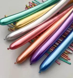 50 pezzi di palloncini lunghi magici, palloncini in lattice fai da te, decorazioni per feste di matrimonio, compleanno, Natale, palloncini gonfiabili metallici lucidi