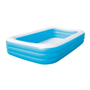 54009 Deluxe Blue Rectangular Family Pool 3.05m*1.83m*56cm Inflatable Swimming Pool for Kids