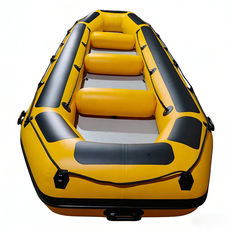 Bateau gonflable de sport de 550 cm pour 10 personnes avec plancher en aluminium pour la pêche, le rafting et les sports nautiques