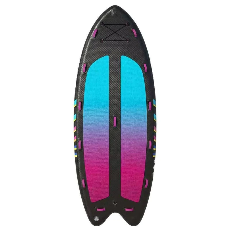 Tabla de Paddle Inflable ISUP de 559 cm, Construcción Doble Capa, Colores Vibrantes, Alta Capacidad para 10 Personas