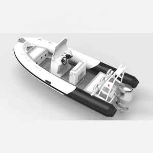Chinese manufacturer 560 RIB boat with double aluminum hull welded steel ribs high-speed V-shaped boat