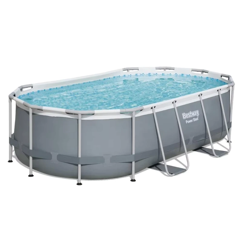 Piscina all'aperto 56620 con supporto in metallo, parco acquatico per bambini e adulti