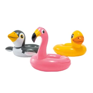 59220 Eco-Friendly PVC Kids Swimming Pool Rings Cute Cartoon Animal Split Swim Floats Inflatable Children’s Pool Accessories