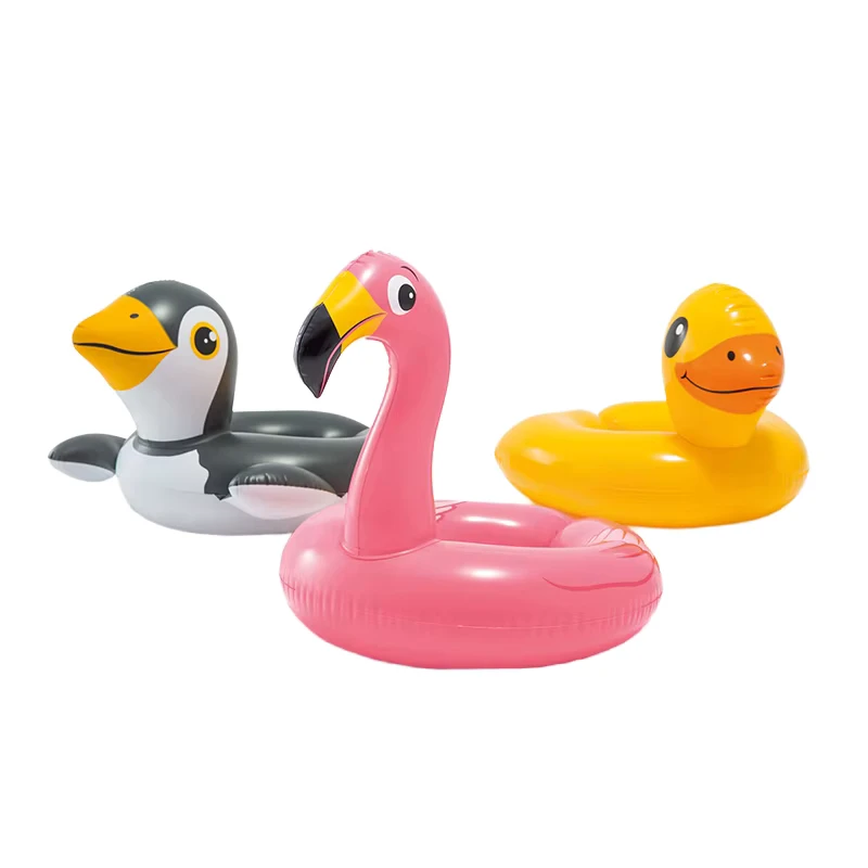 Rings de piscine pour enfants en PVC écologique 59220, flottants gonflables en forme d'animaux mignons, accessoires de piscine pour enfants
