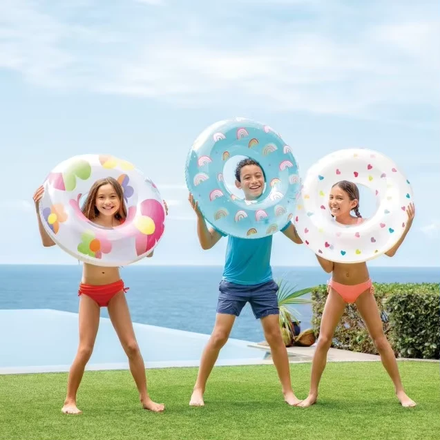 Anello di sicurezza gonfiabile pieghevole e portatile in PVC per bambini, ecologico e trasparente
