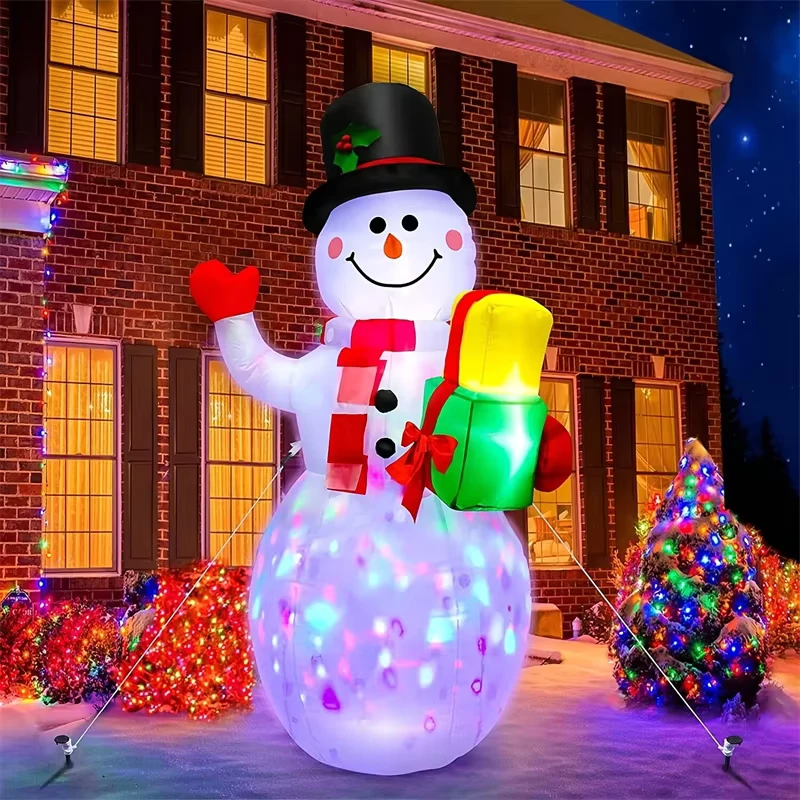 Bonhomme de neige gonflable de 5 pieds avec lumière LED intégrée pour décoration extérieure