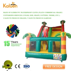 5m*7m Inflatable Bouncy Slide Kids Dry Slide Custom Inflatable Game Inflatable Slide Castle Amusement Water Park