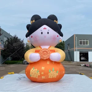 5m Customized Inflatable Cartoon Mascot Waterproof Giant Festival Cartoon Character
